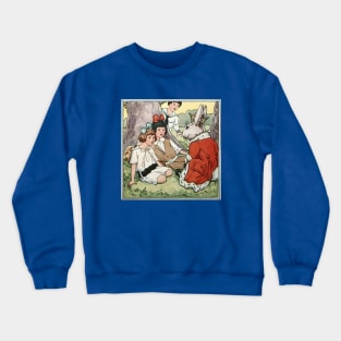 Royal Rabbit Tells Enchanting Stories to the Children Crewneck Sweatshirt